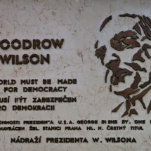 Memorial plate for Woodrow Wilson who was President of the United States during first world war